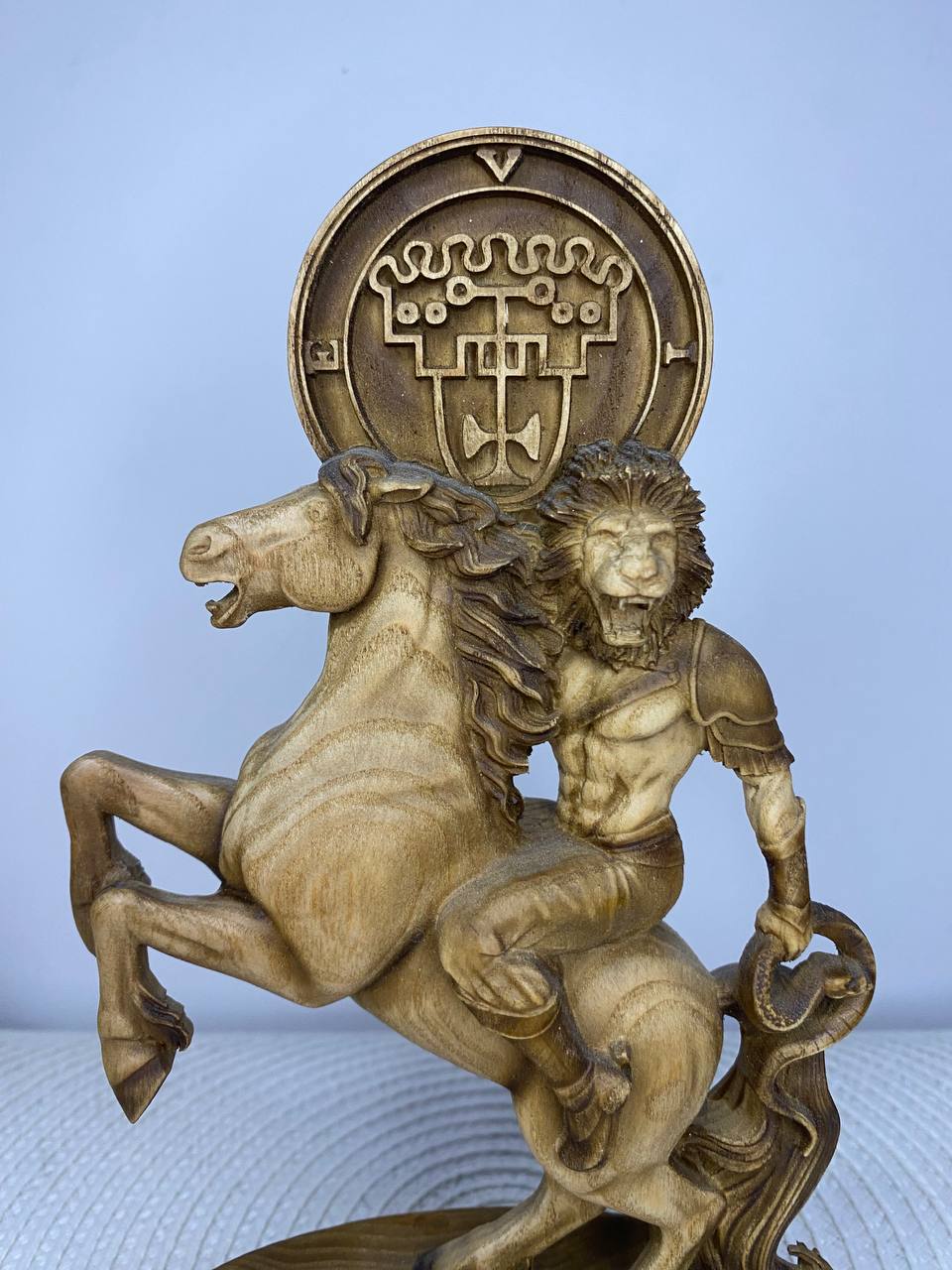 Vine Demon King Statue | Hand-Carved Ash Wood Goetia Occult Art