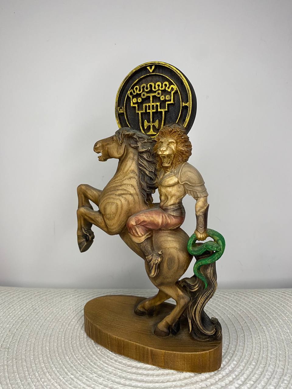 Vine Demon King Statue | Hand-Carved Ash Wood Goetia Occult Art