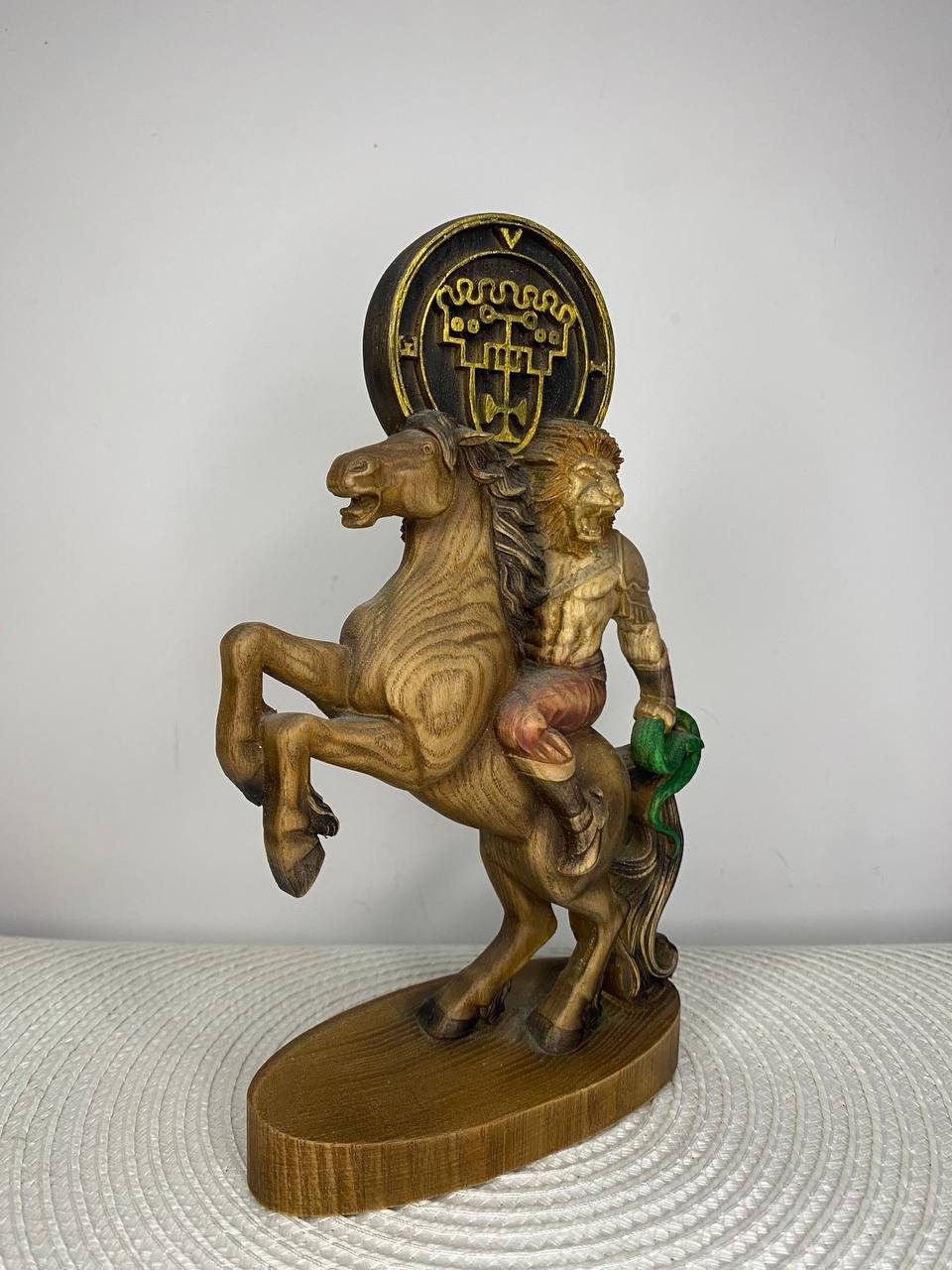 Vine Demon King Statue | Hand-Carved Ash Wood Goetia Occult Art