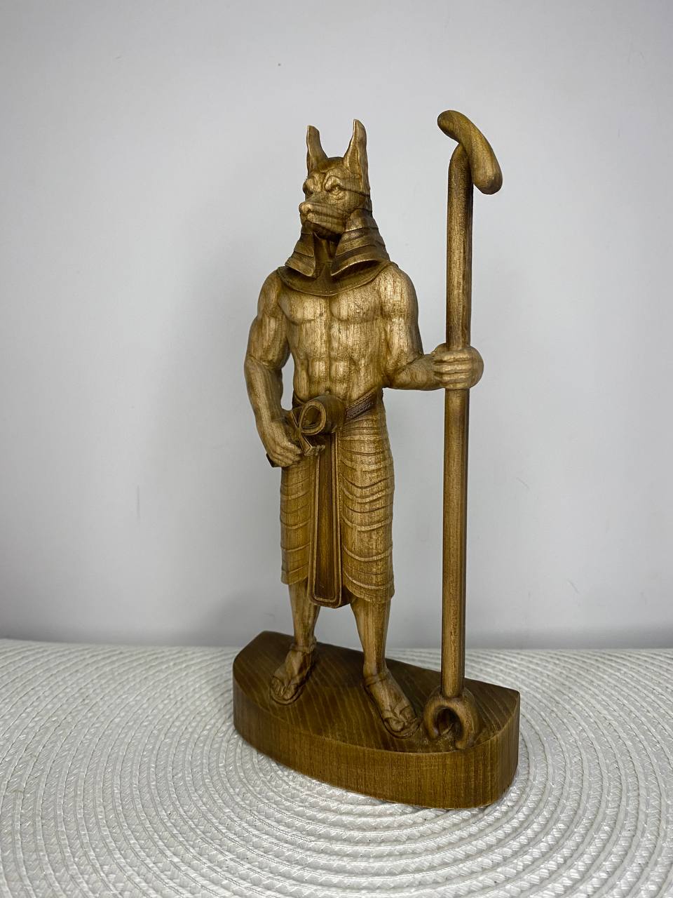 Anubis Wooden Statue – Egyptian God of Afterlife, Ancient Mythology Decor