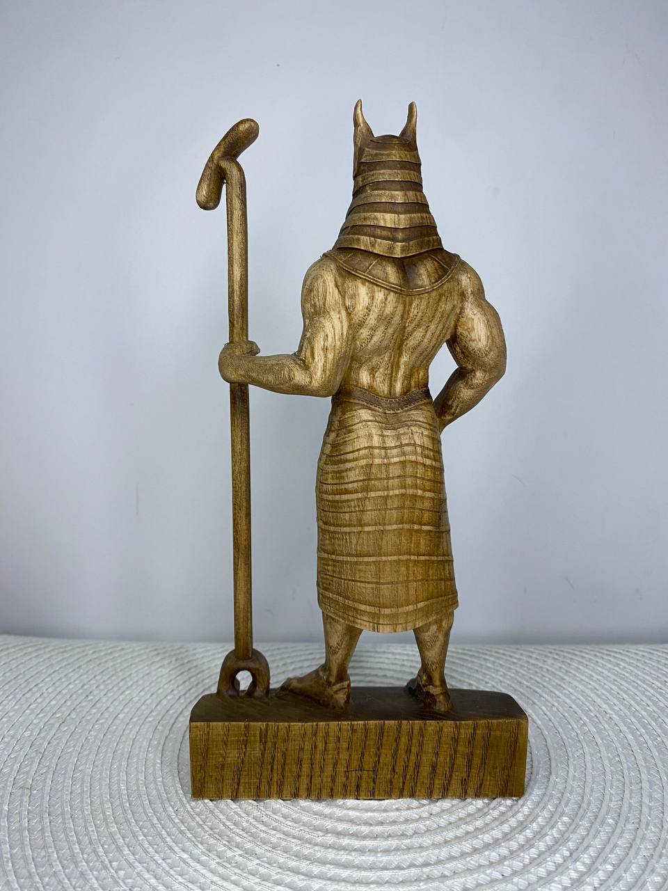 Anubis Wooden Statue – Egyptian God of Afterlife, Ancient Mythology Decor