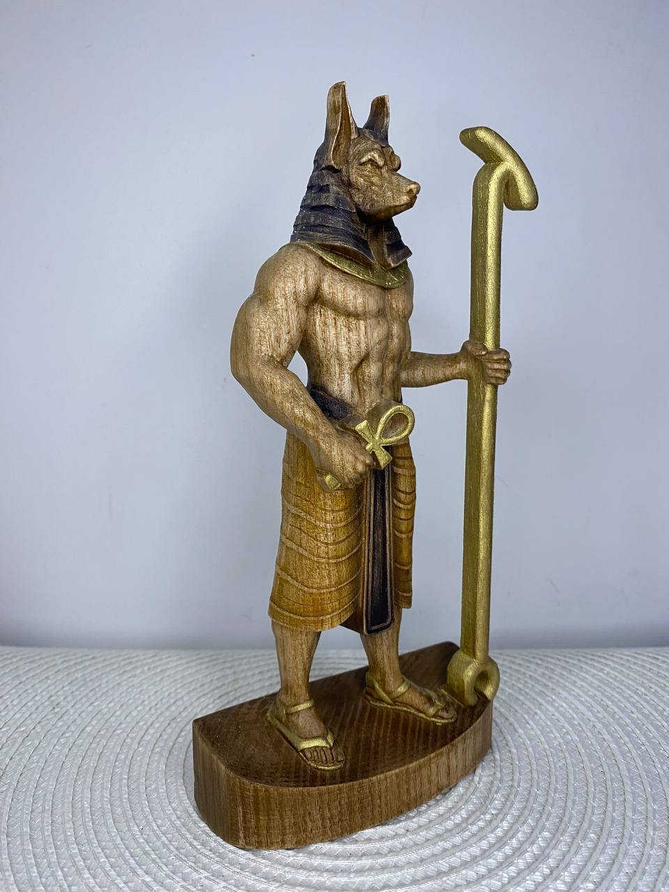 Anubis Wooden Statue – Egyptian God of Afterlife, Ancient Mythology Decor