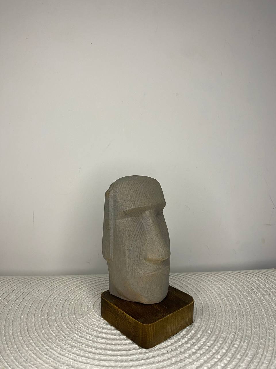 Moai Wooden Statue | Hand-Carved Ash Wood Easter Island Head Figurine