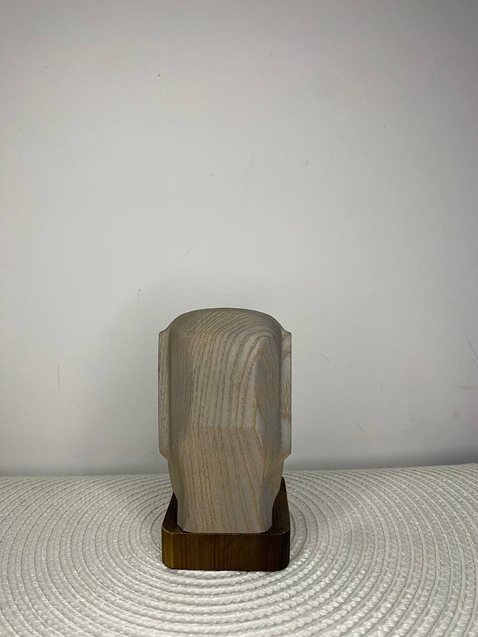 Moai Wooden Statue | Hand-Carved Ash Wood Easter Island Head Figurine