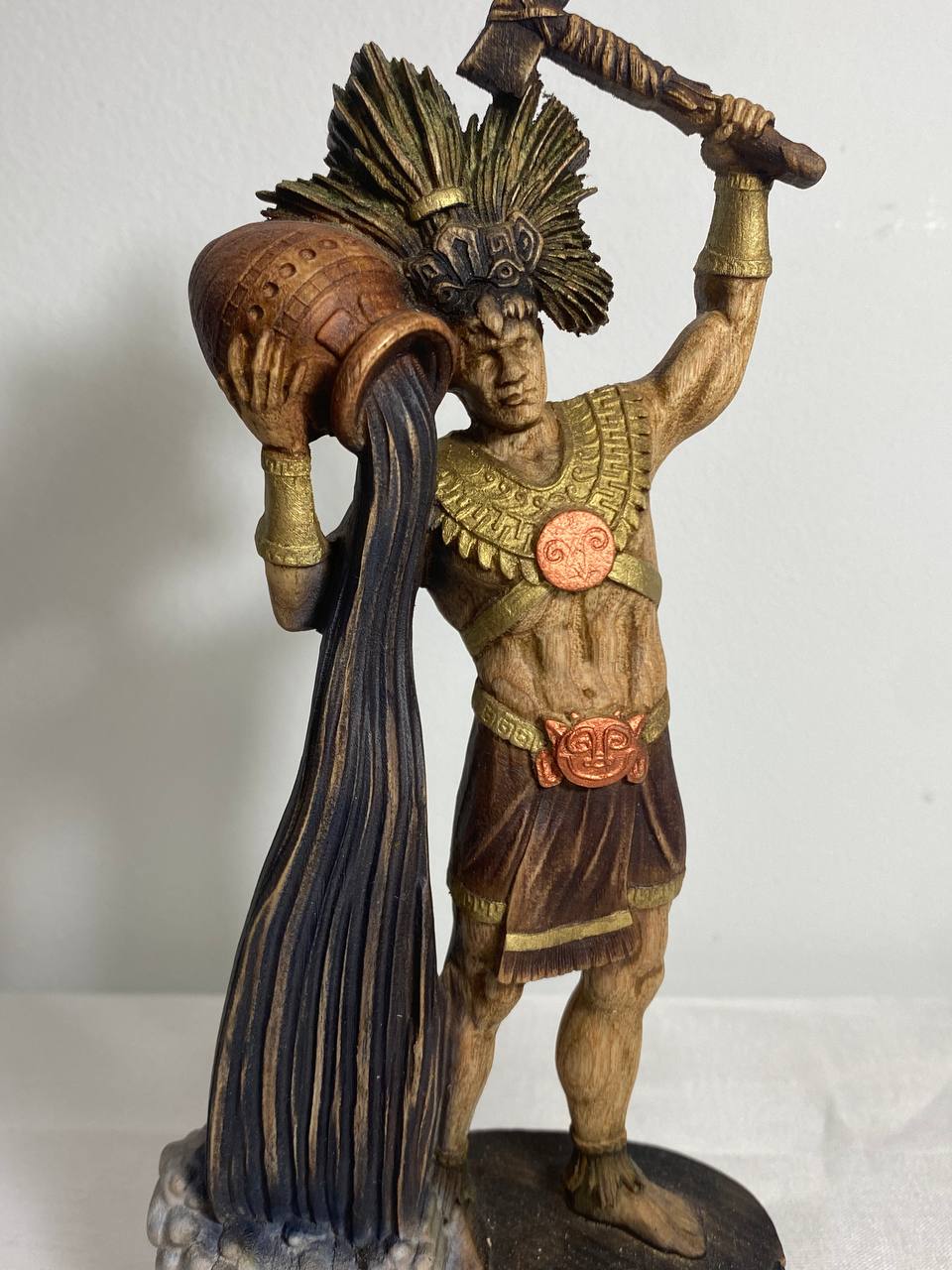 Tlaloc Aztec statue Tlaloc statue God rain Tlaloc god Aztec gods Goddess statue Aztec mythology Mayan Aztec art Mexican Wood carving