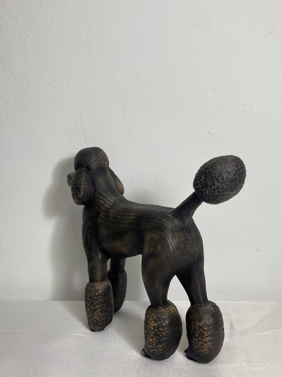 Poodle figurine Dog figurine Poodle statue Poodle gift Poodle sculpture Dog carving Poodle art Dogdécor Black poodle White poodle Dog statue