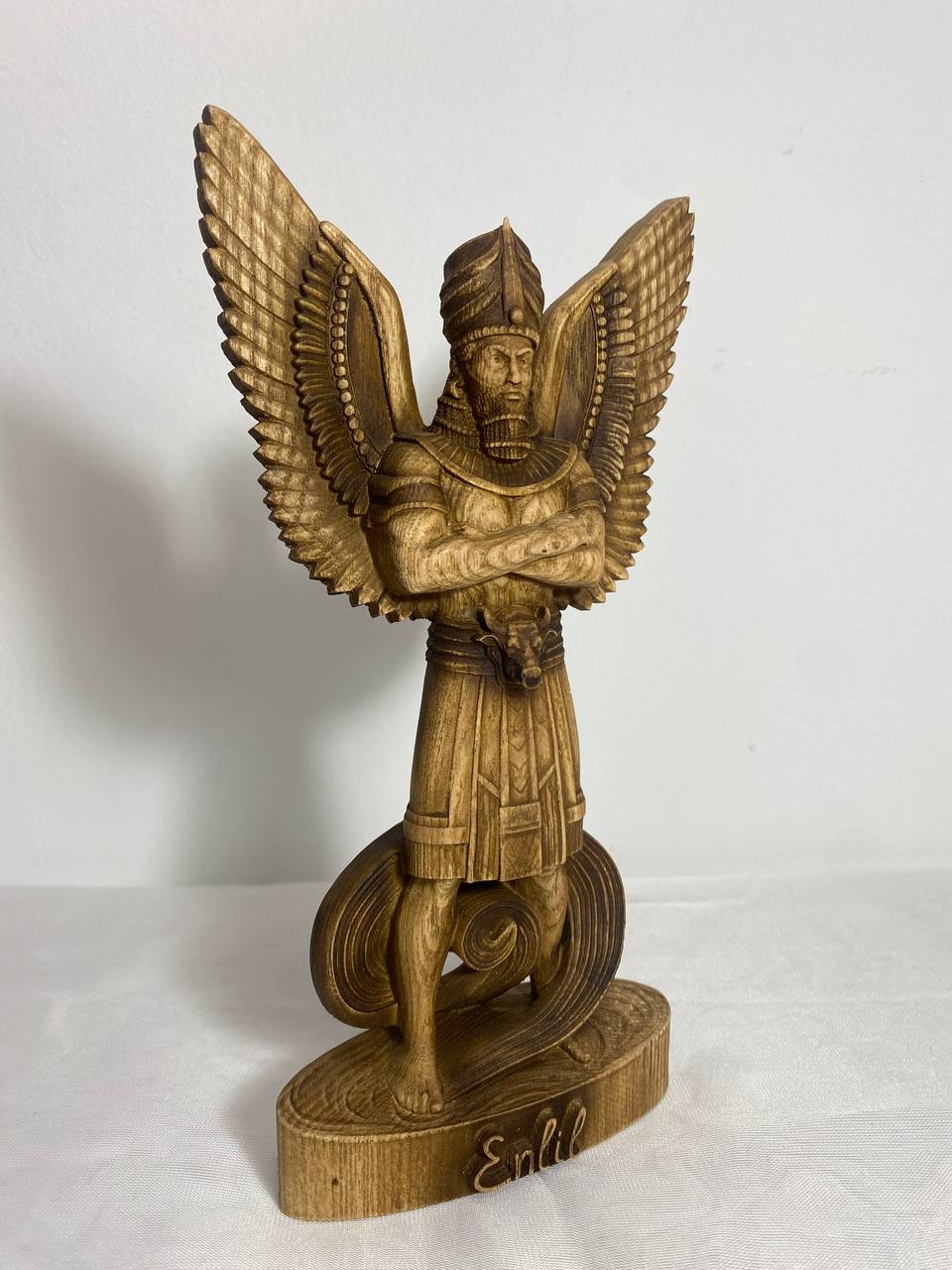 Enlil statue Sumerian gods Goddess statue Anunnaki Sumerian statue Mesopotamian mythology Mesopotamia art Ishtar Goddess figurine wooden carving