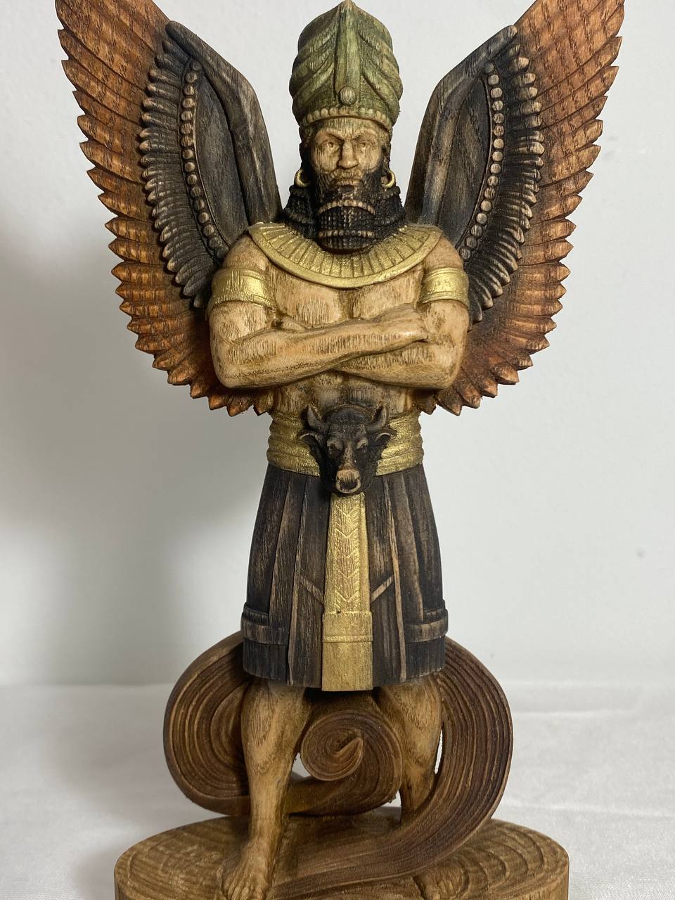 Enlil statue Sumerian gods Goddess statue Anunnaki Sumerian statue Mesopotamian mythology Mesopotamia art Ishtar Goddess figurine wooden carving