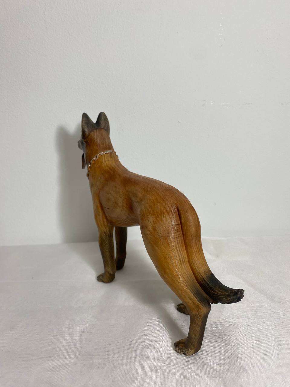 Belgian Malinois Figurine | Hand-Carved Wood Dog Statue Belgian Shepherd Gift
