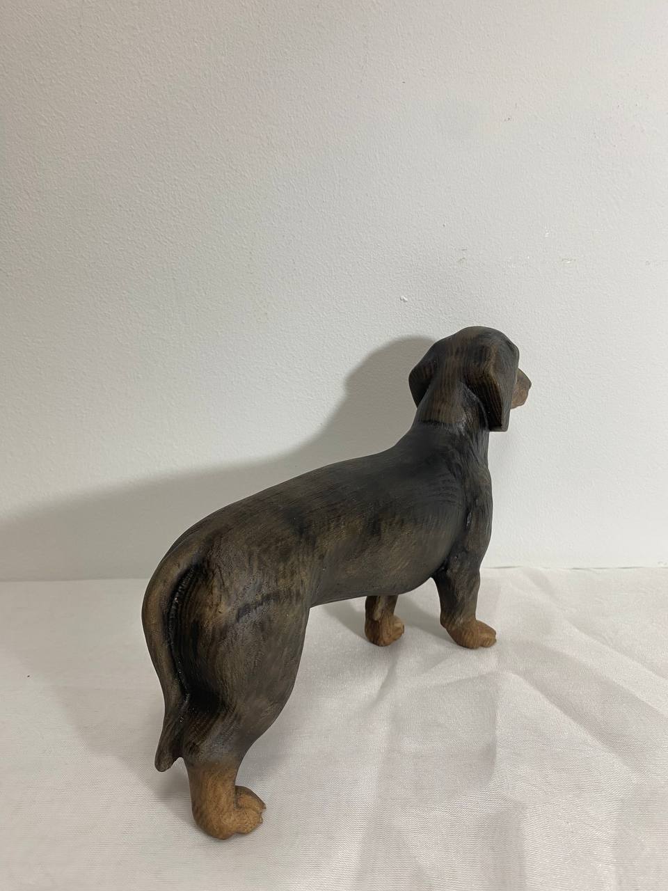 Dachshunds  A Wooden Figurine