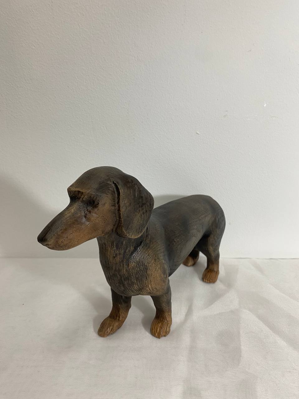 Dachshunds  A Wooden Figurine