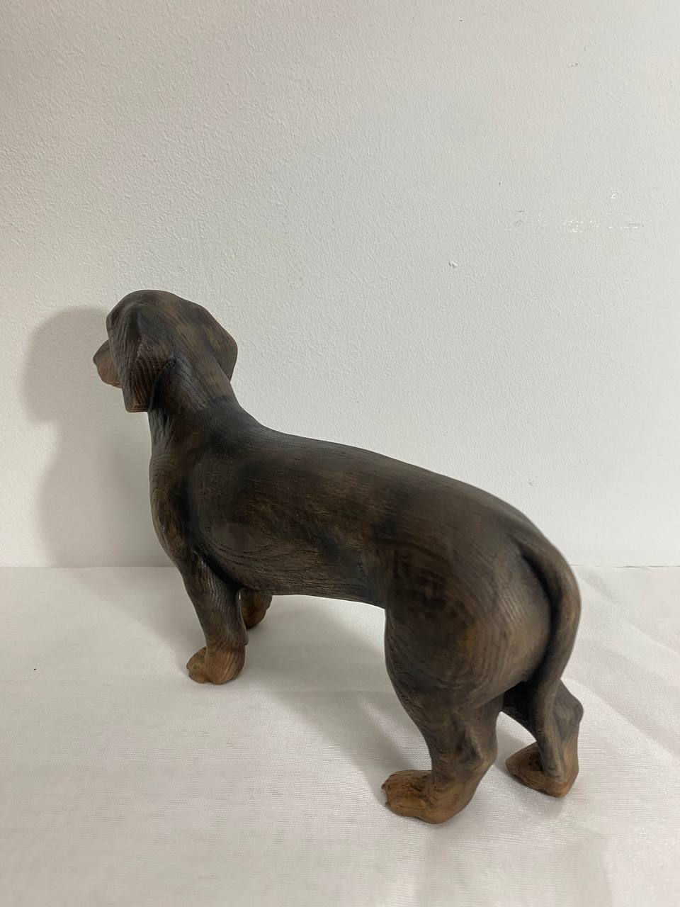 Dachshunds  A Wooden Figurine