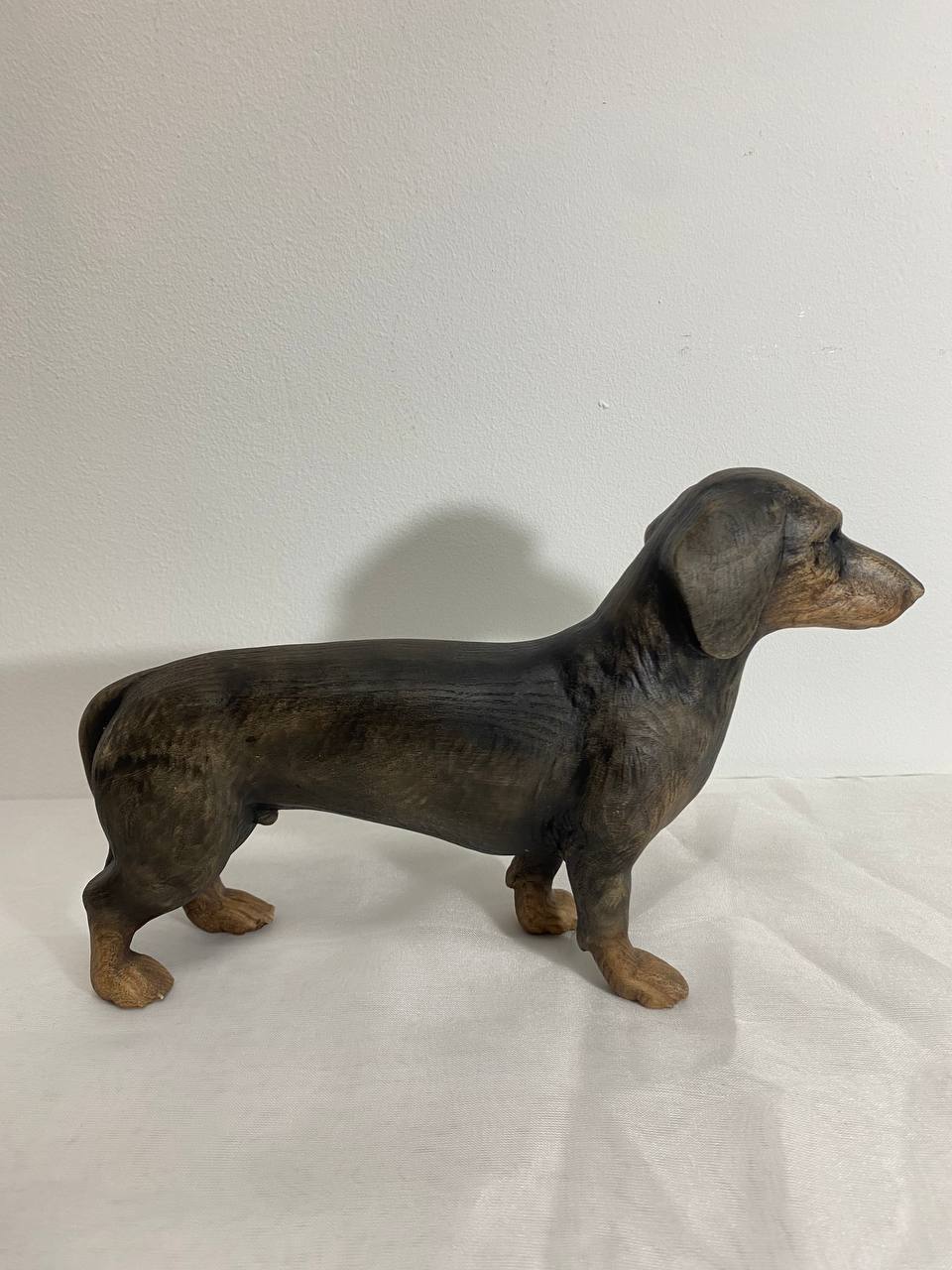 Dachshunds  A Wooden Figurine