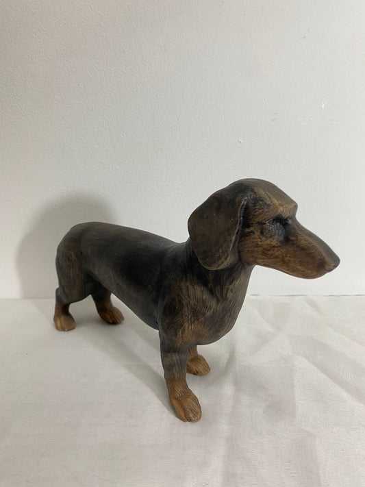 Dachshunds  A Wooden Figurine