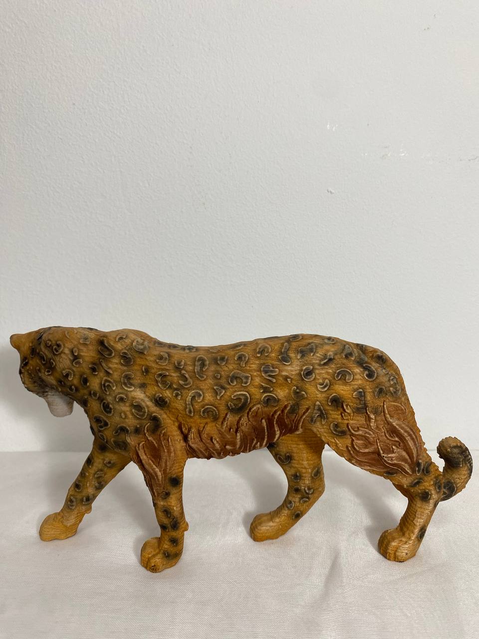 Panther Panther figurine Panther statue Carved panther Panther totemWood carved animals Leopard statue