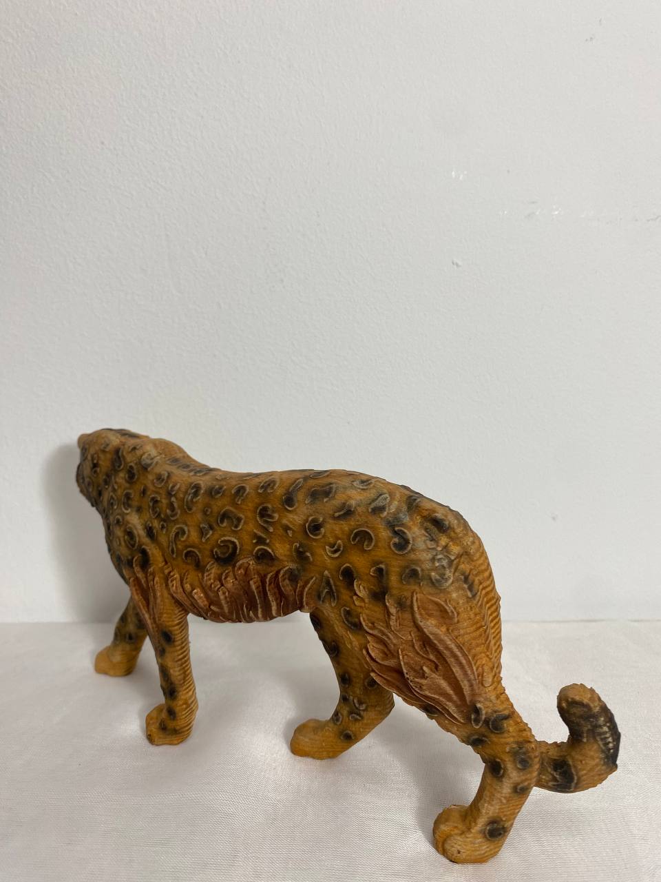 Panther Panther figurine Panther statue Carved panther Panther totemWood carved animals Leopard statue