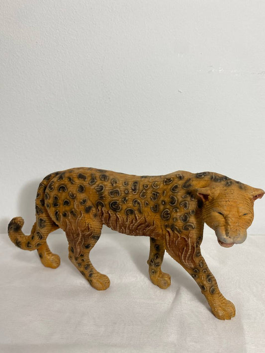 Panther Panther figurine Panther statue Carved panther Panther totemWood carved animals Leopard statue