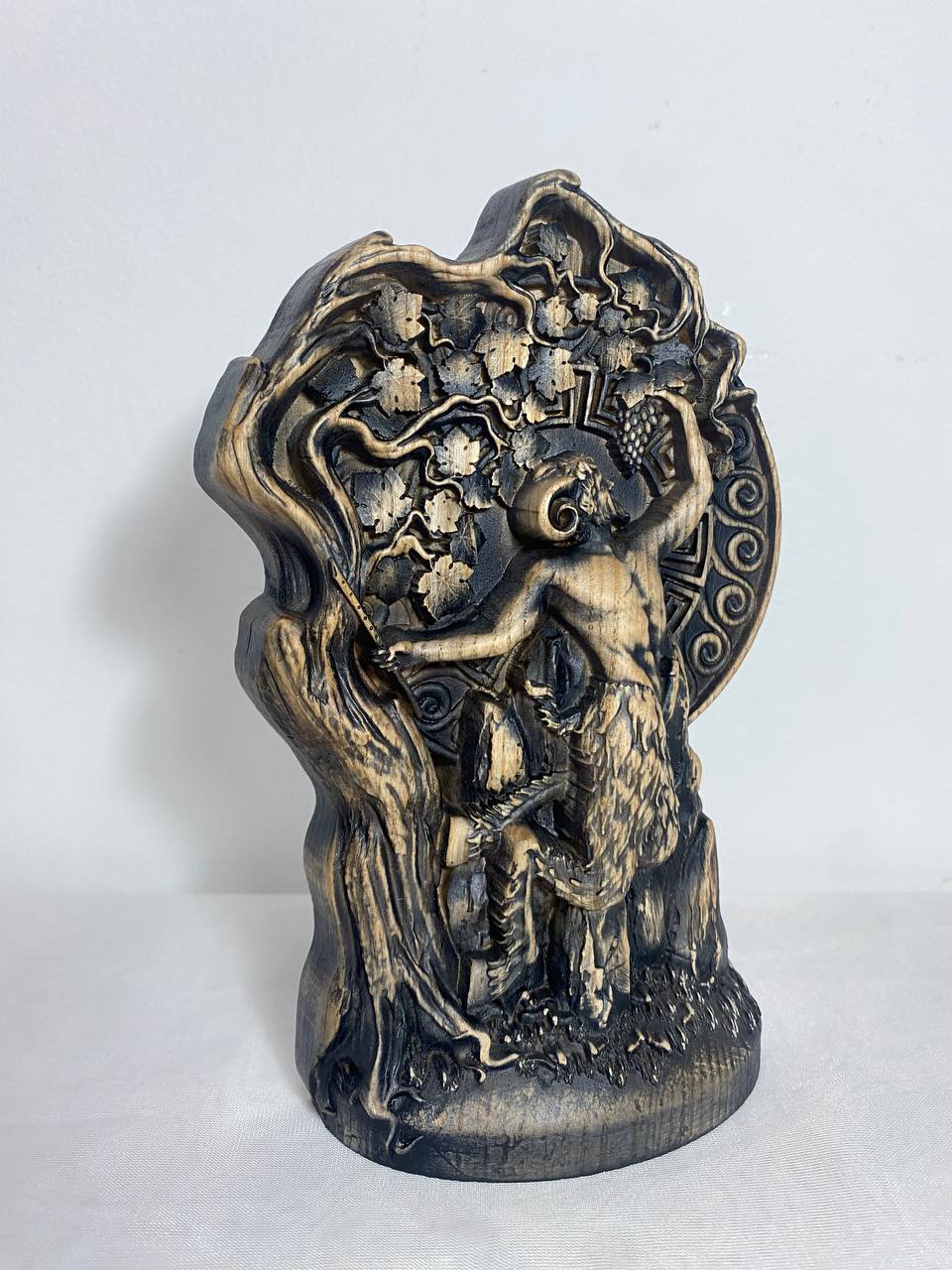 Wooden Greek Faun Statue - Pan God Statue