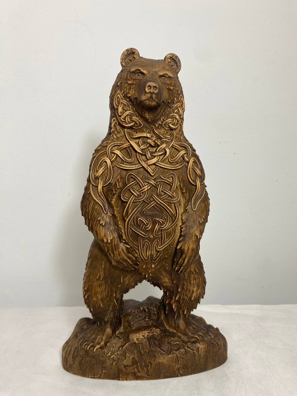 Carving Viking Bear Statue Artio - Wooden Viking Statue