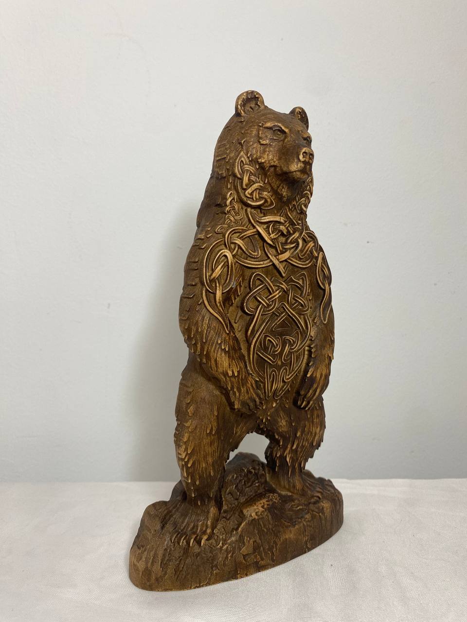 Carving Viking Bear Statue Artio - Wooden Viking Statue