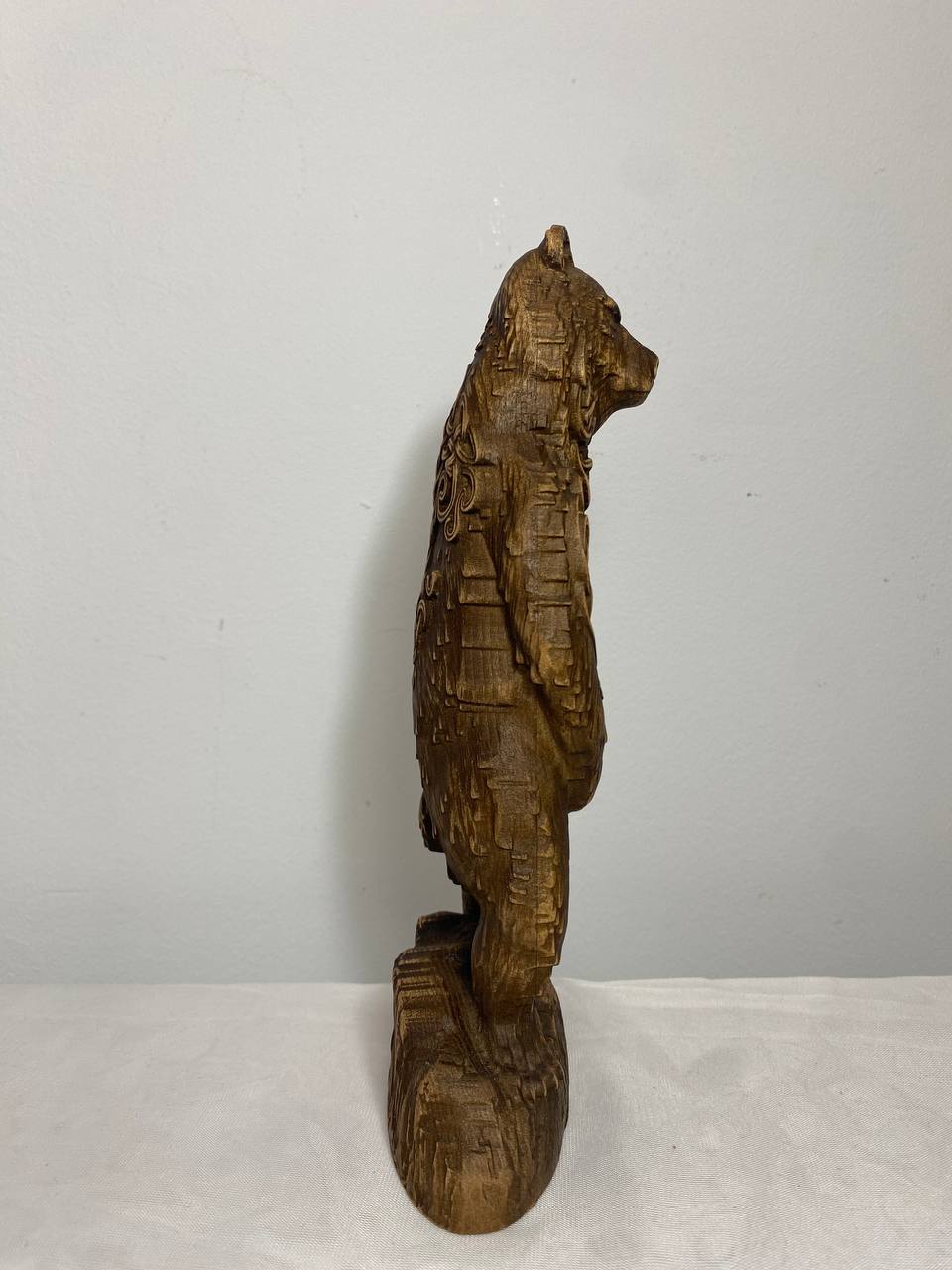 Carving Viking Bear Statue Artio - Wooden Viking Statue