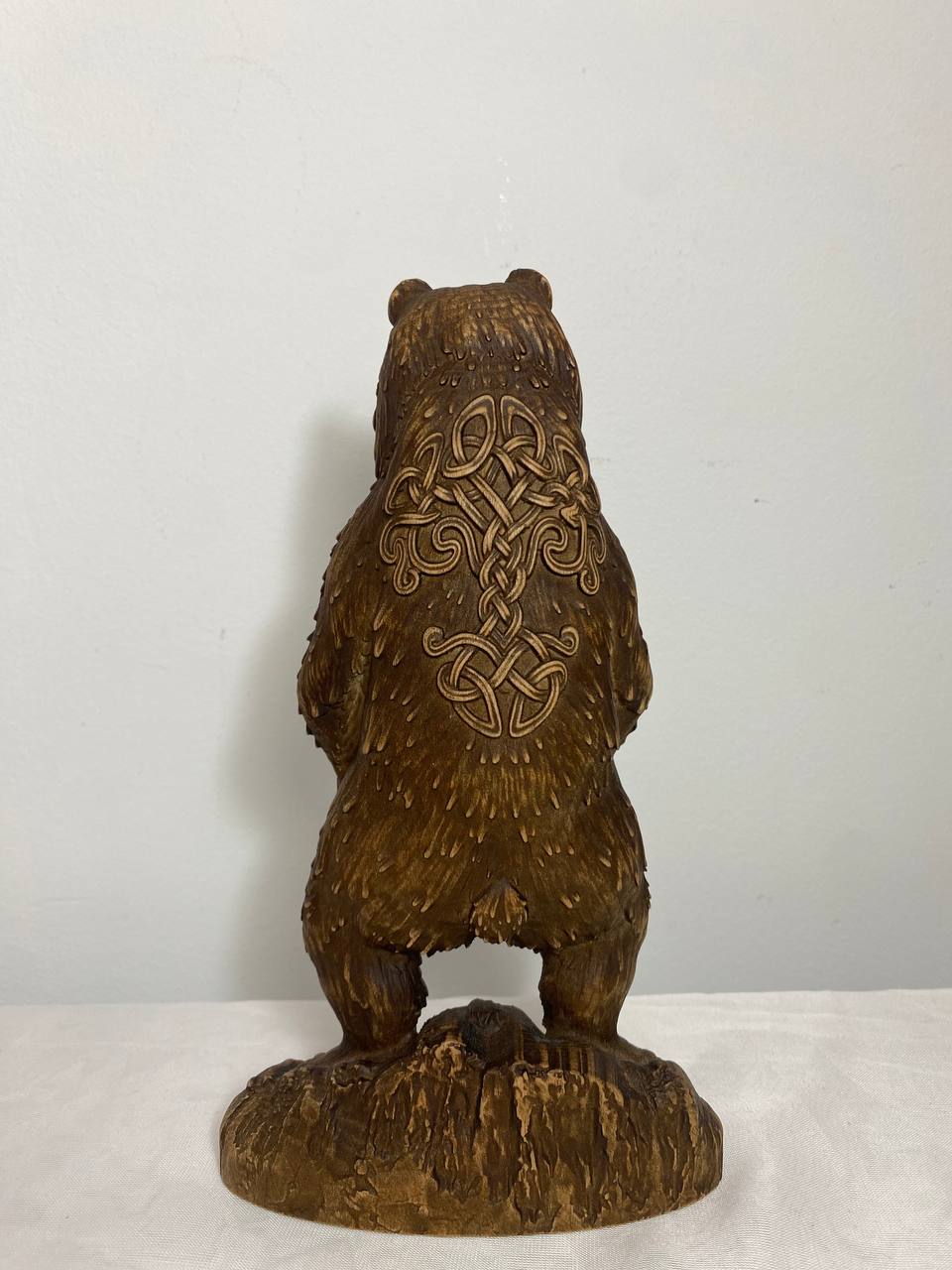 Carving Viking Bear Statue Artio - Wooden Viking Statue