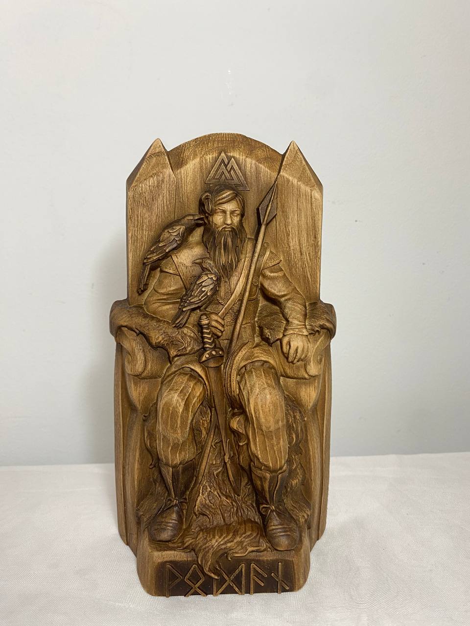 Wooden Odin Statue - Wood Carving Statue