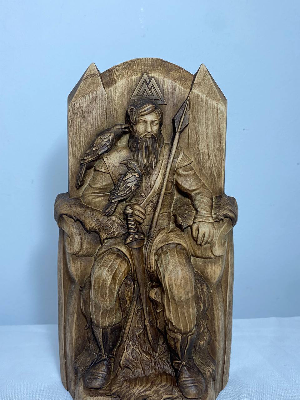 Wooden Odin Statue - Wood Carving Statue