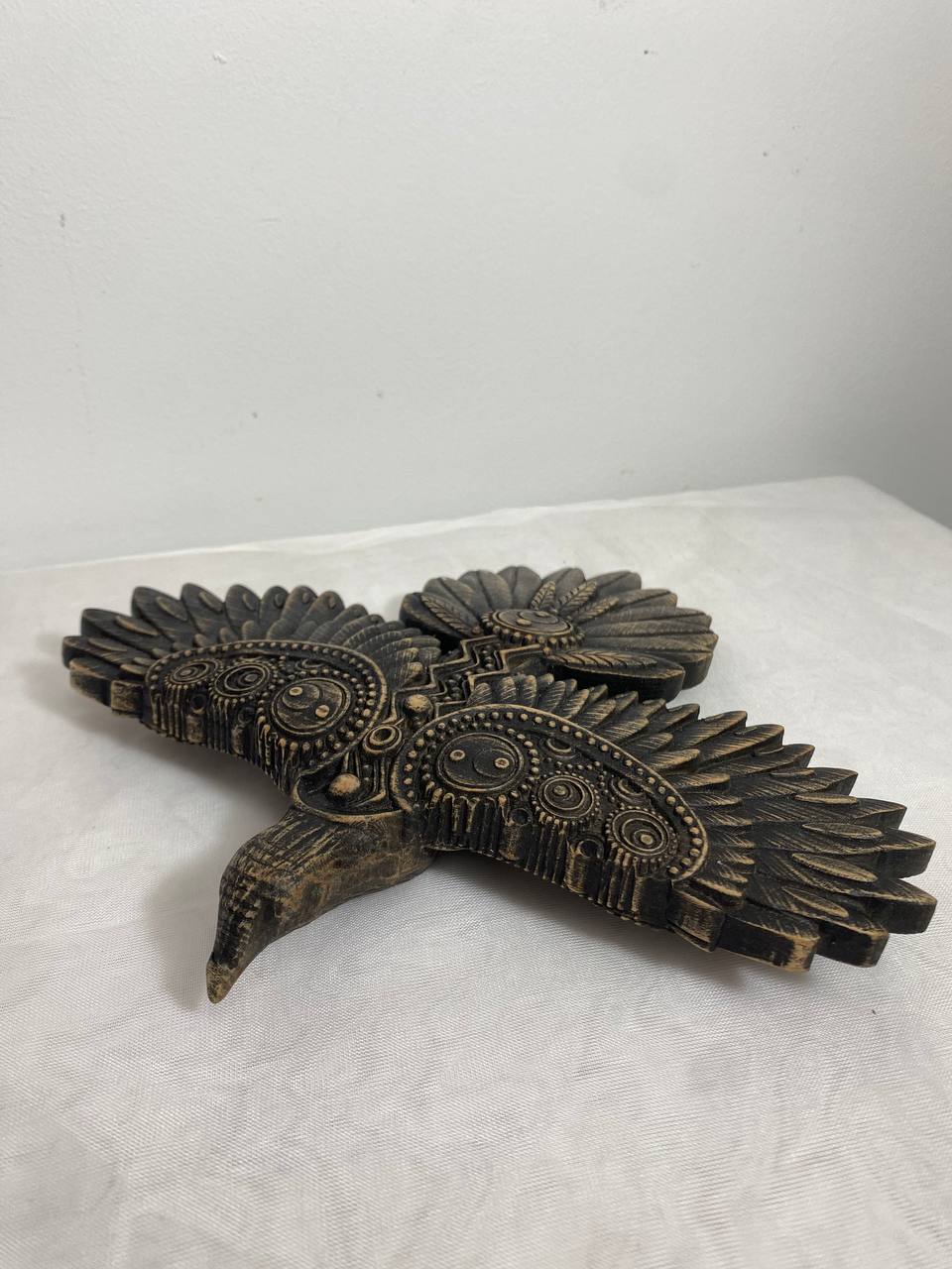 Raven, Norse mythology, wooden statue, wooden animal