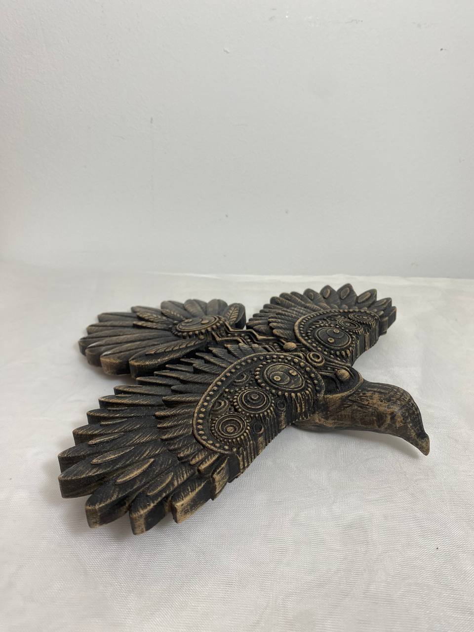 Raven, Norse mythology, wooden statue, wooden animal