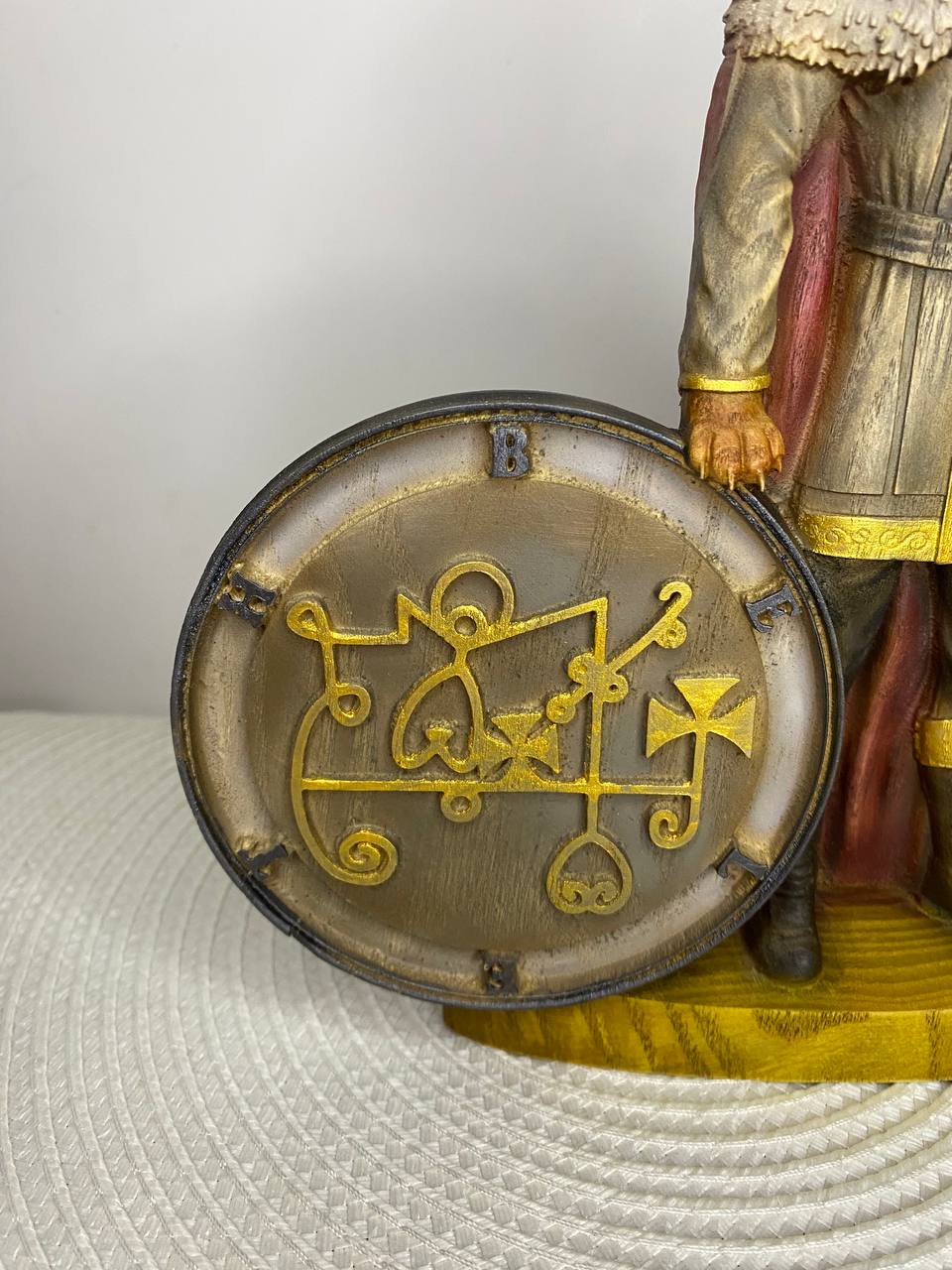 Beleth Wooden Demon Statue – Ars Goetia King Sculpture Occult Gothic Altar Decor