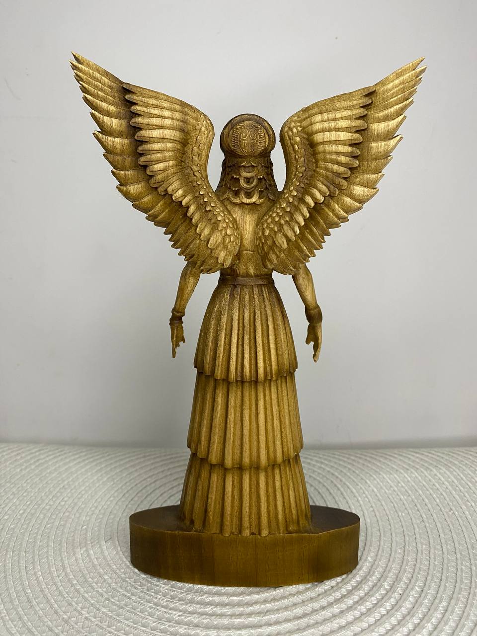 Ninhursag Wooden Statue – Sumerian Mother Goddess Sculpture Sacred Feminine Altar Decor