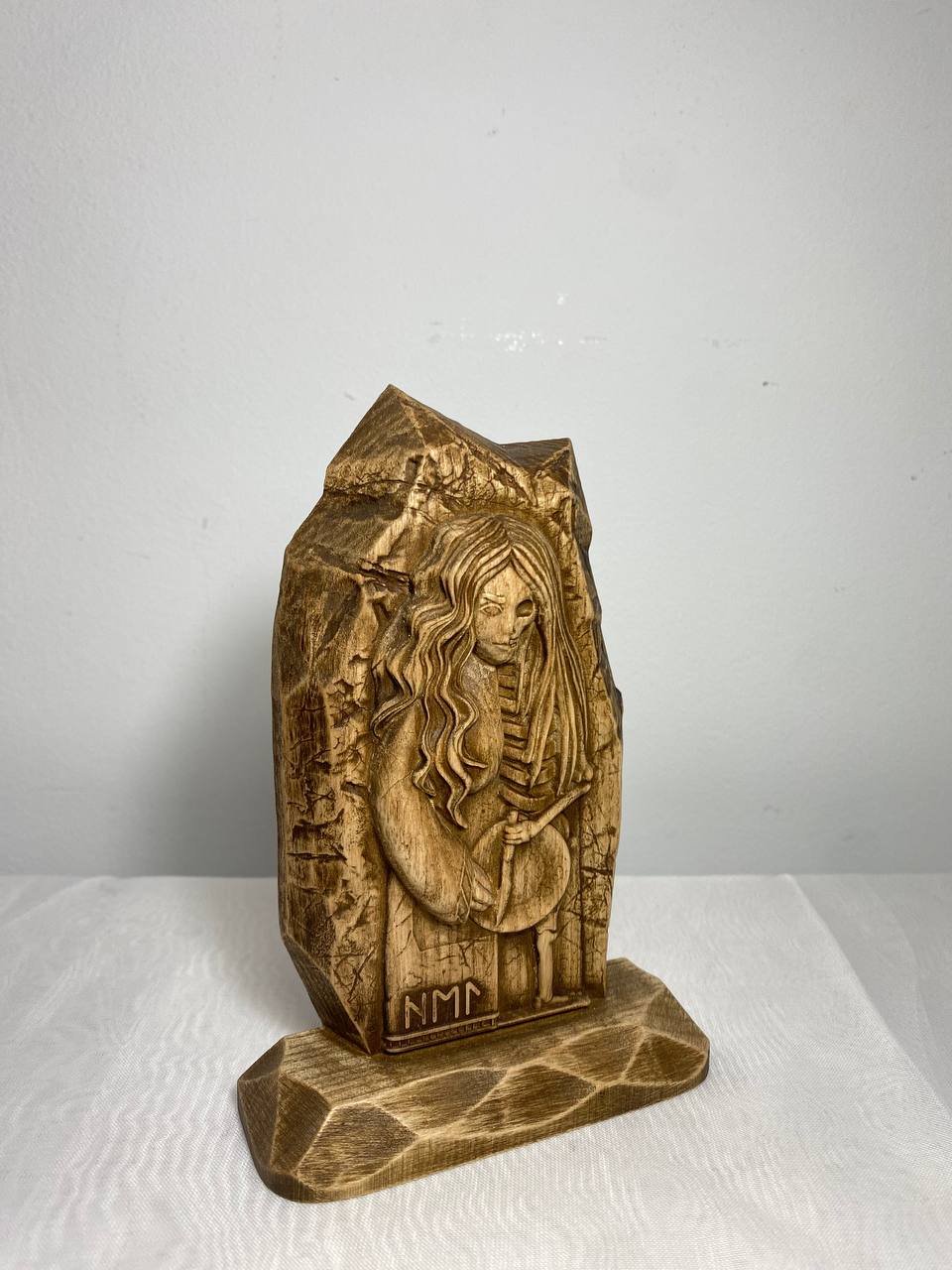 Wooden Mini Goddess Hel Statue