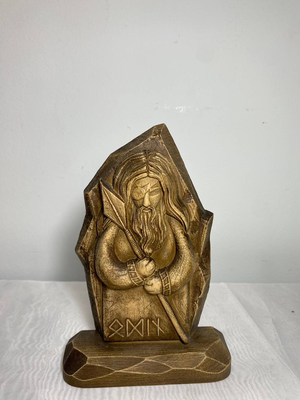 Odin Wood carving Mini statue Wood sculpture