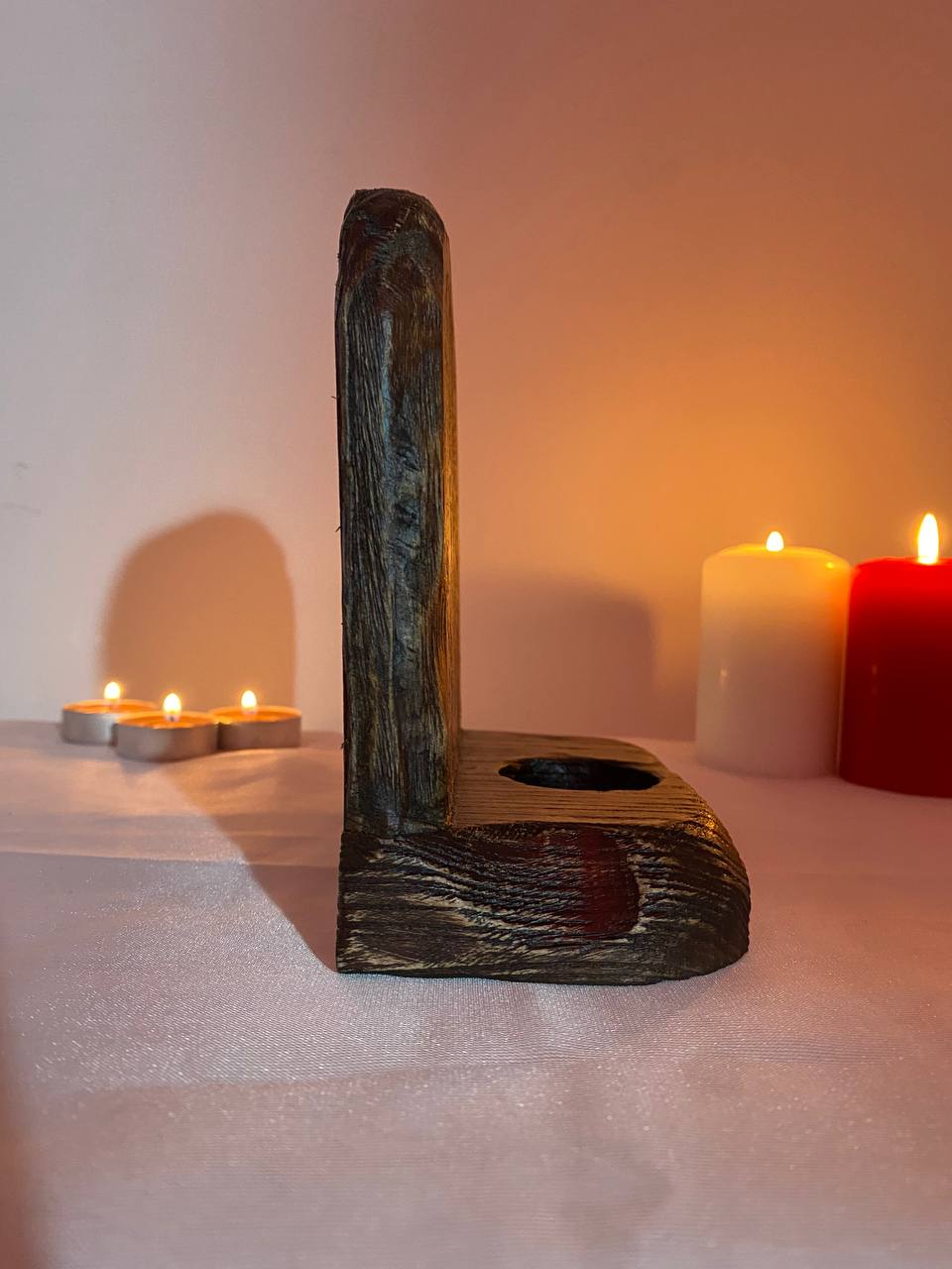 Kali Kali altar Goddess altar Wooden candle holder Kali art Kali goddess Hindu goddess Shiva Kali candle holder Pagan altar Witchcraft