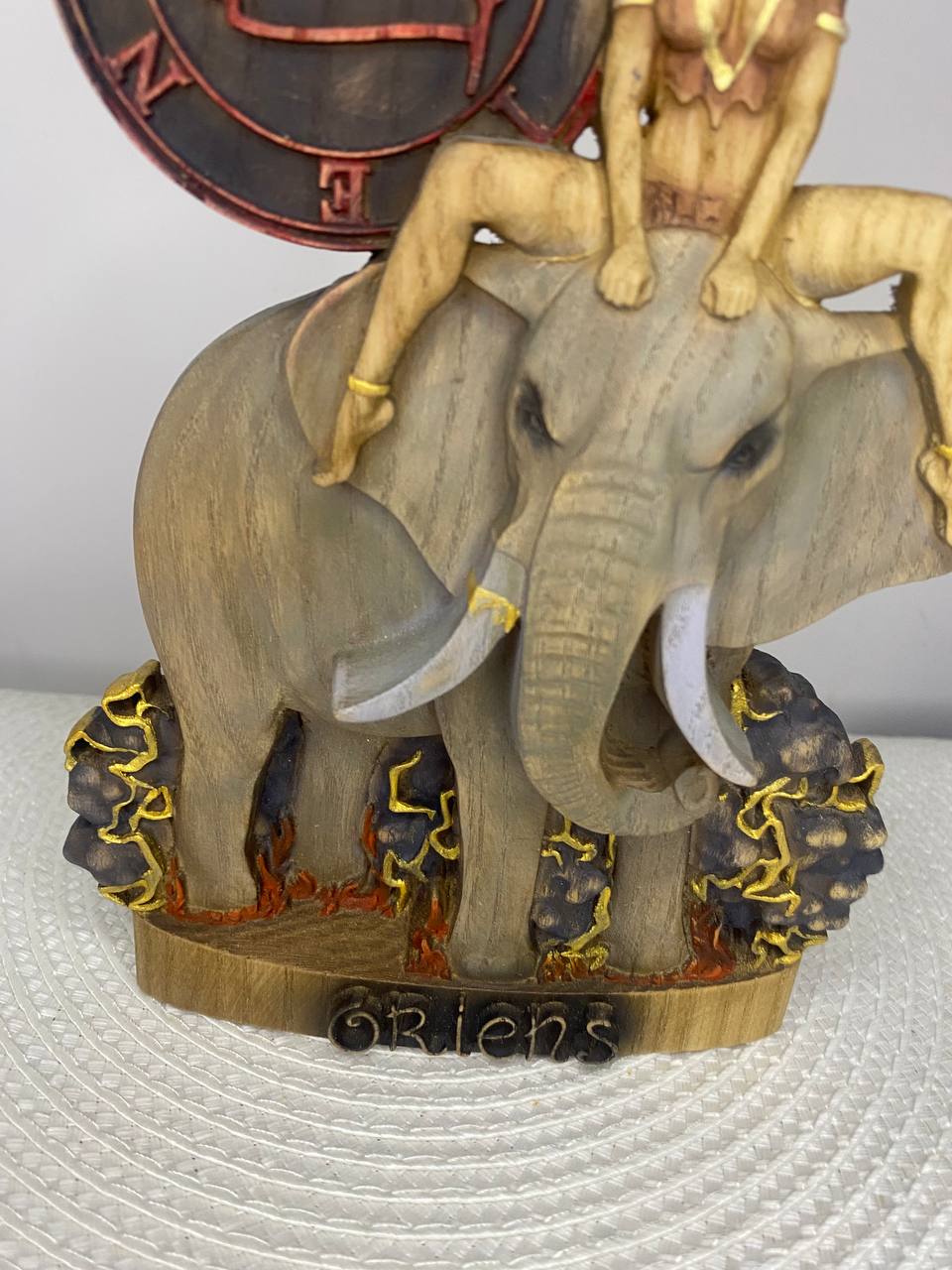 Oriens with Sigil Wooden Statue — Occult Mystical Home Decor