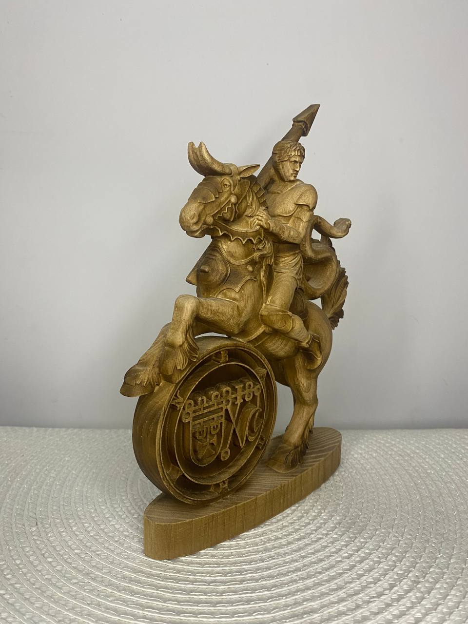Bathin Wooden Demon Statue – Ars Goetia Sigil Sculpture Occult Gothic Altar Decor