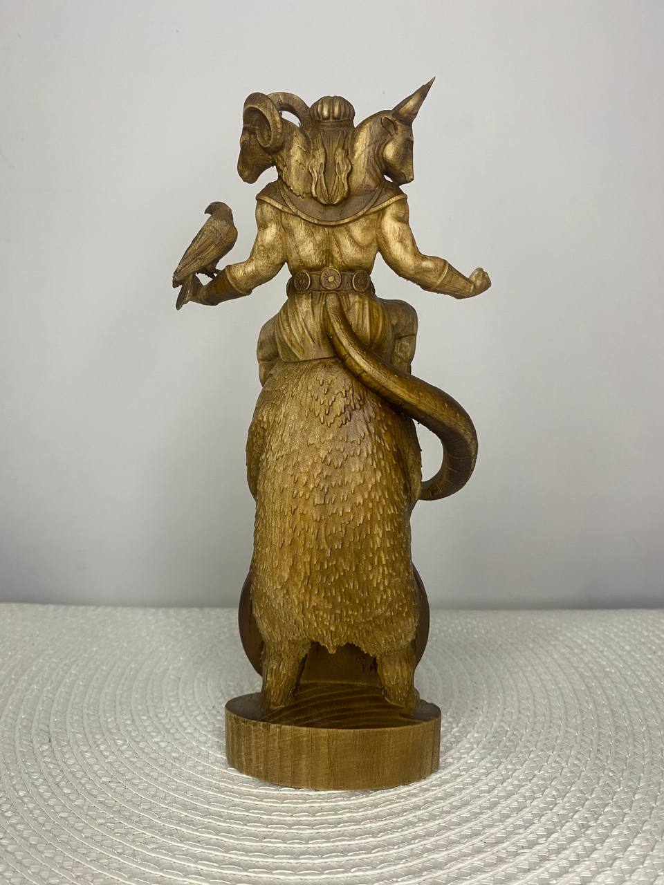 Balam Statue | Hand-Carved Ash Wood Ars Goetia Demon Figurine