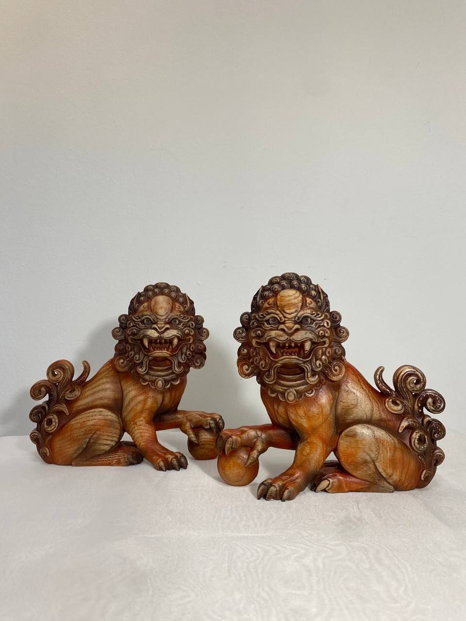 Foo dog Foo dog statue Chinese foo dog Chinese statue Chinese Asian Chinese mythology Wood statue