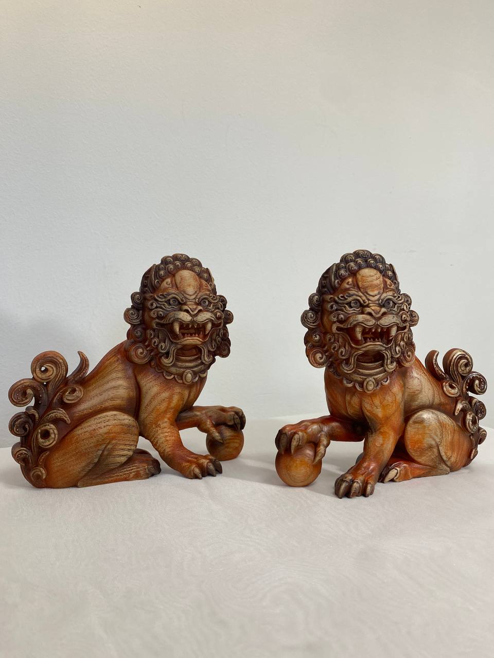 Foo dog Foo dog statue Chinese foo dog Chinese statue Chinese Asian Chinese mythology Wood statue