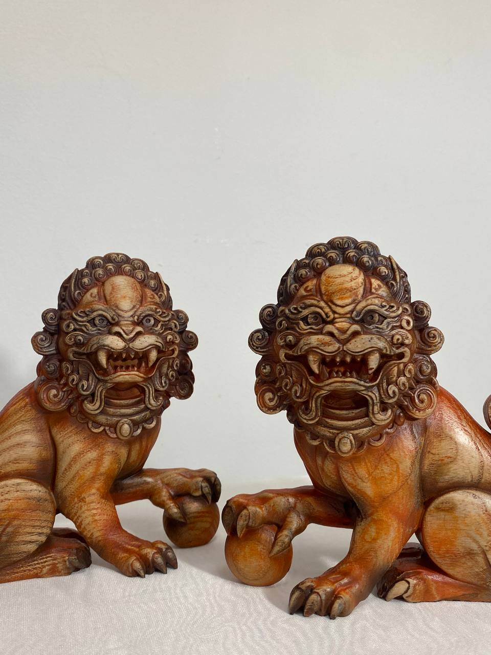 Foo dog Foo dog statue Chinese foo dog Chinese statue Chinese Asian Chinese mythology Wood statue