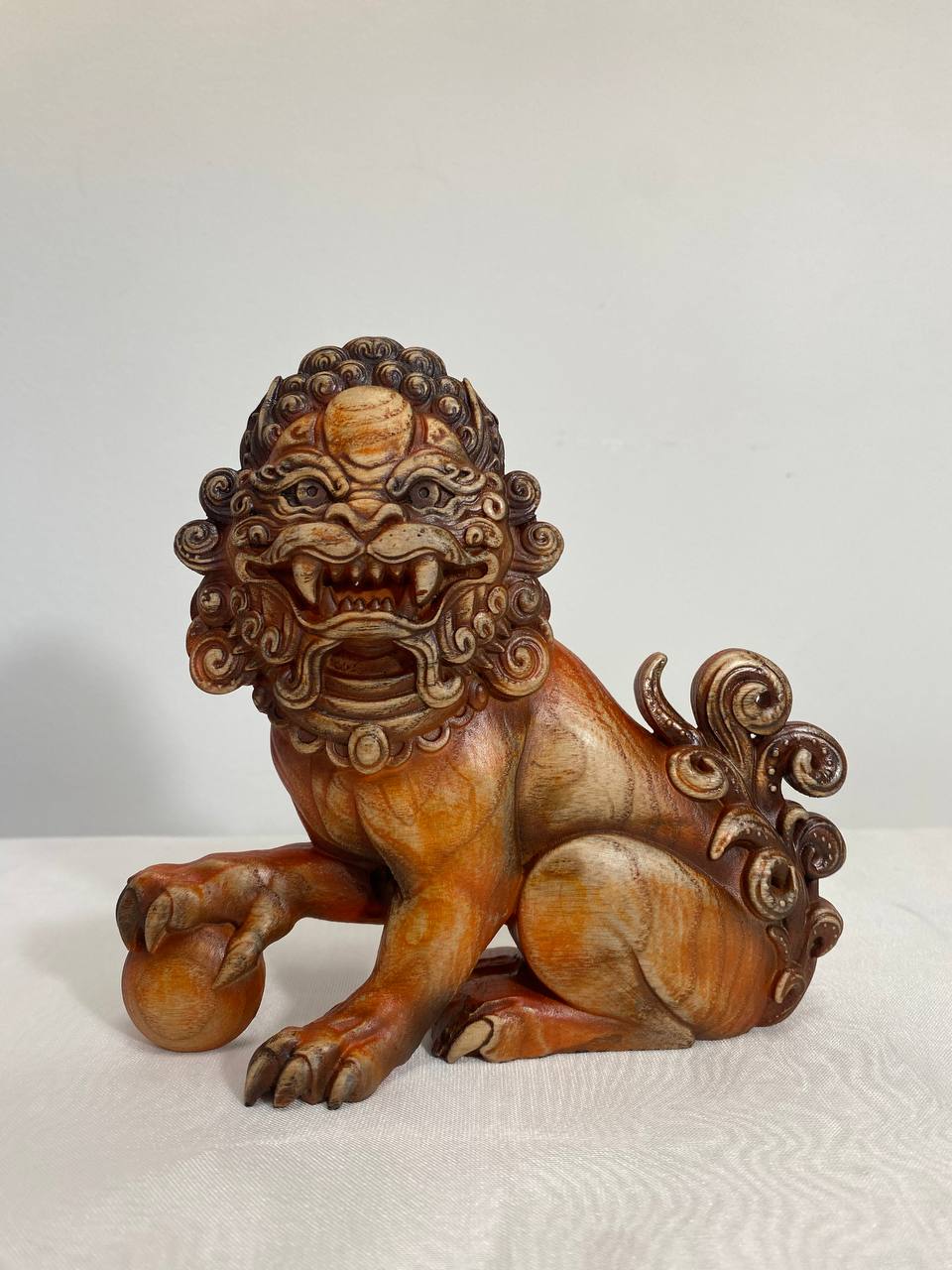 Foo dog Foo dog statue Chinese foo dog Chinese statue Chinese Asian Chinese mythology Wood statue