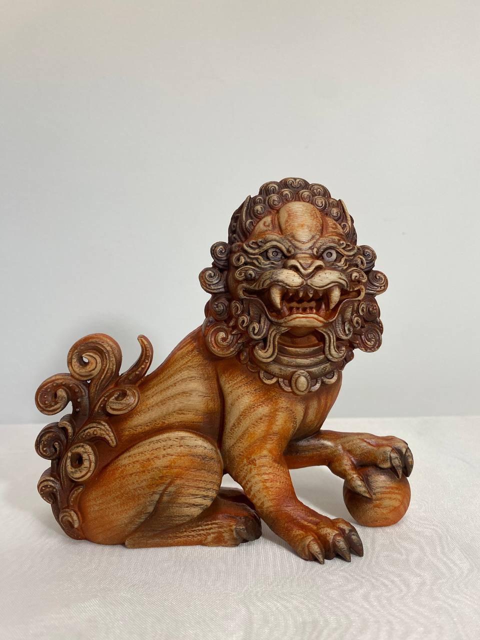 Foo dog Foo dog statue Chinese foo dog Chinese statue Chinese Asian Chinese mythology Wood statue