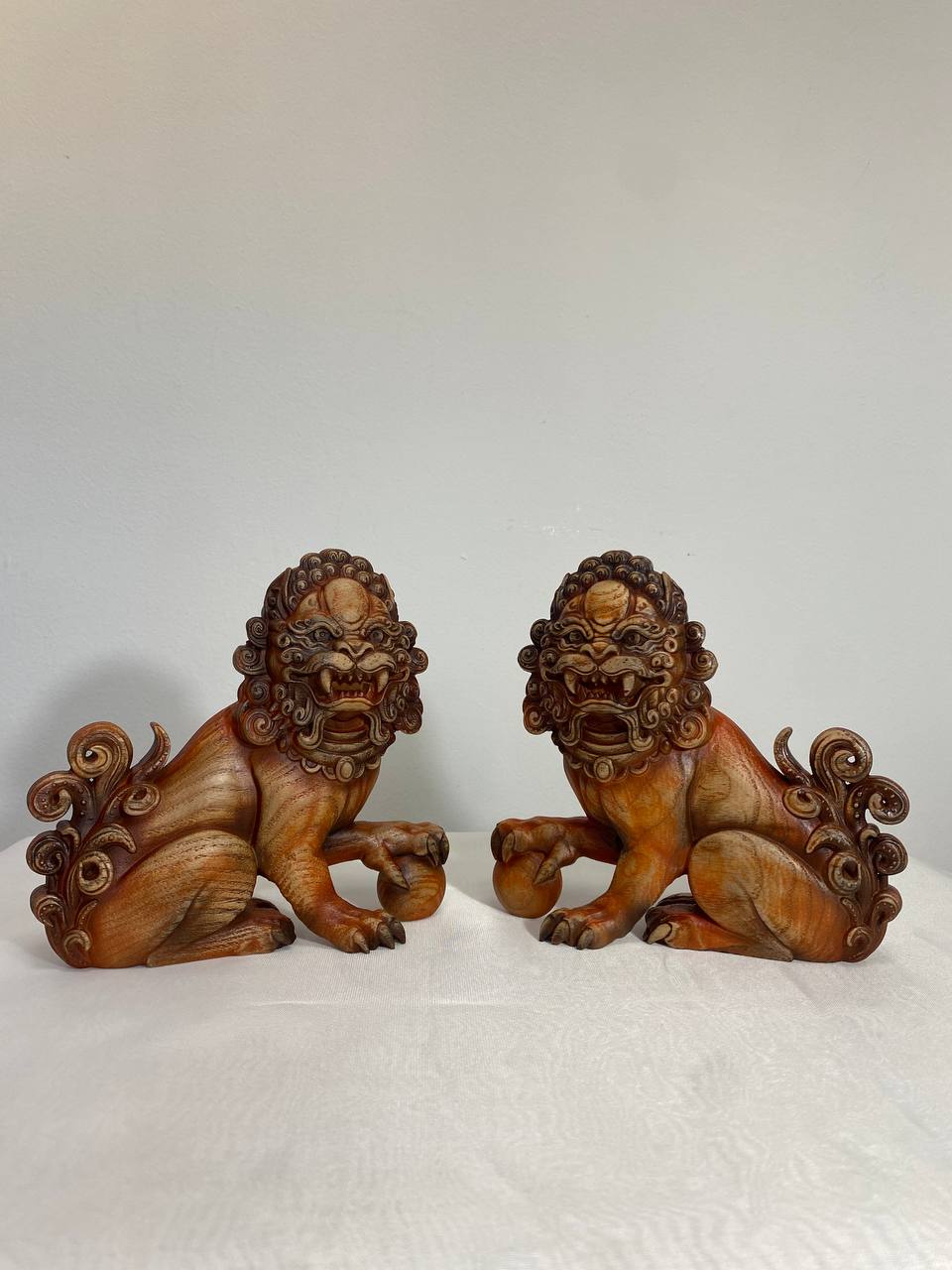 Foo dog Foo dog statue Chinese foo dog Chinese statue Chinese Asian Chinese mythology Wood statue