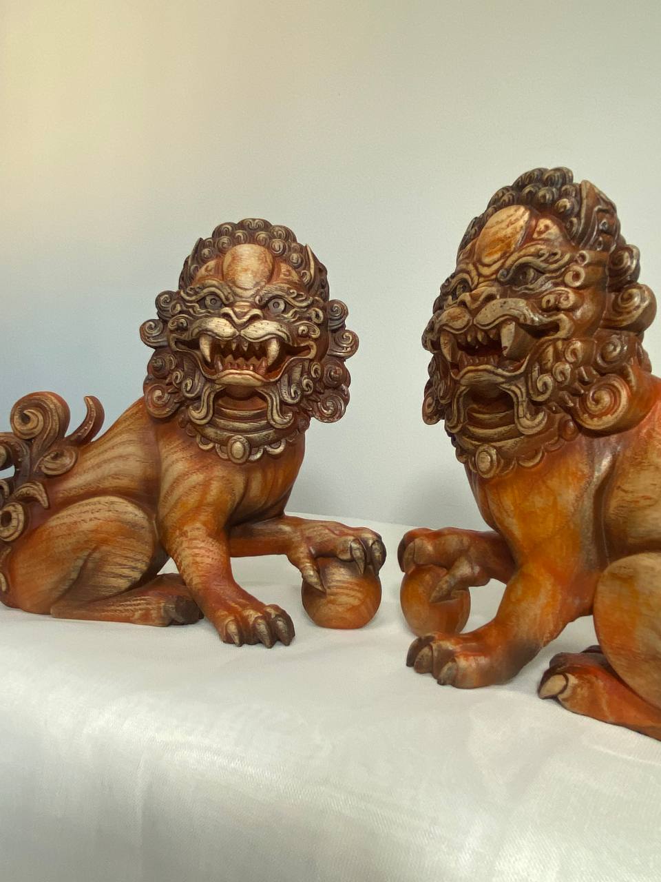 Foo dog Foo dog statue Chinese foo dog Chinese statue Chinese Asian Chinese mythology Wood statue