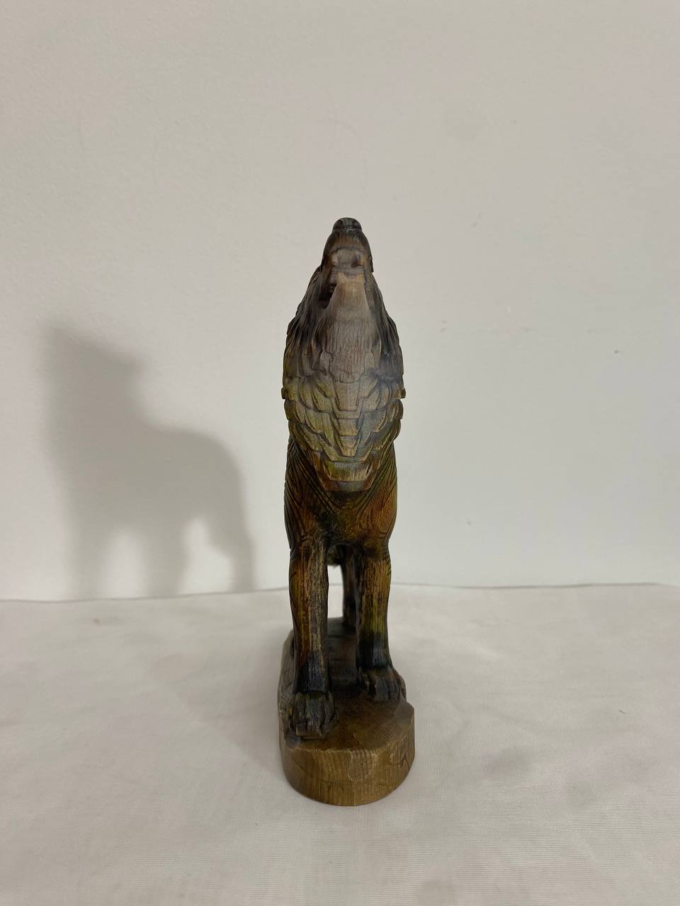 Wolf Wolf statue Wolf figurine Celtic wood carving Wood carving Norse mythology Odin wolf