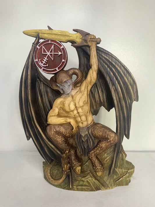 Abaddon Sigil of Abaddon Demon Statue Demon Sigil Goetia Witchcraft Occult Decor Demonology Black Magic Satan Statue Goetia Art Goetia Demon