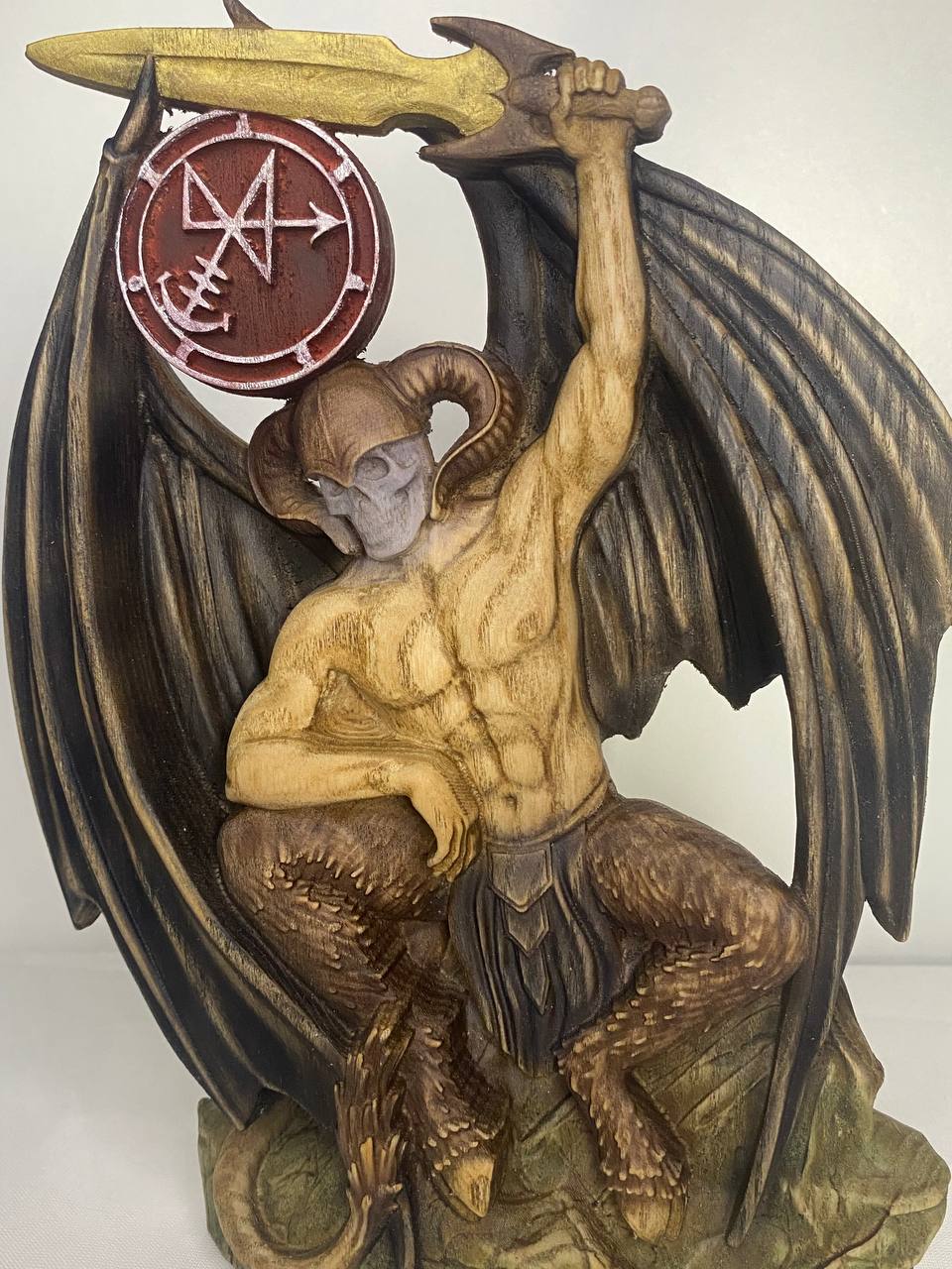 Abaddon Sigil of Abaddon Demon Statue Demon Sigil Goetia Witchcraft Occult Decor Demonology Black Magic Satan Statue Goetia Art Goetia Demon