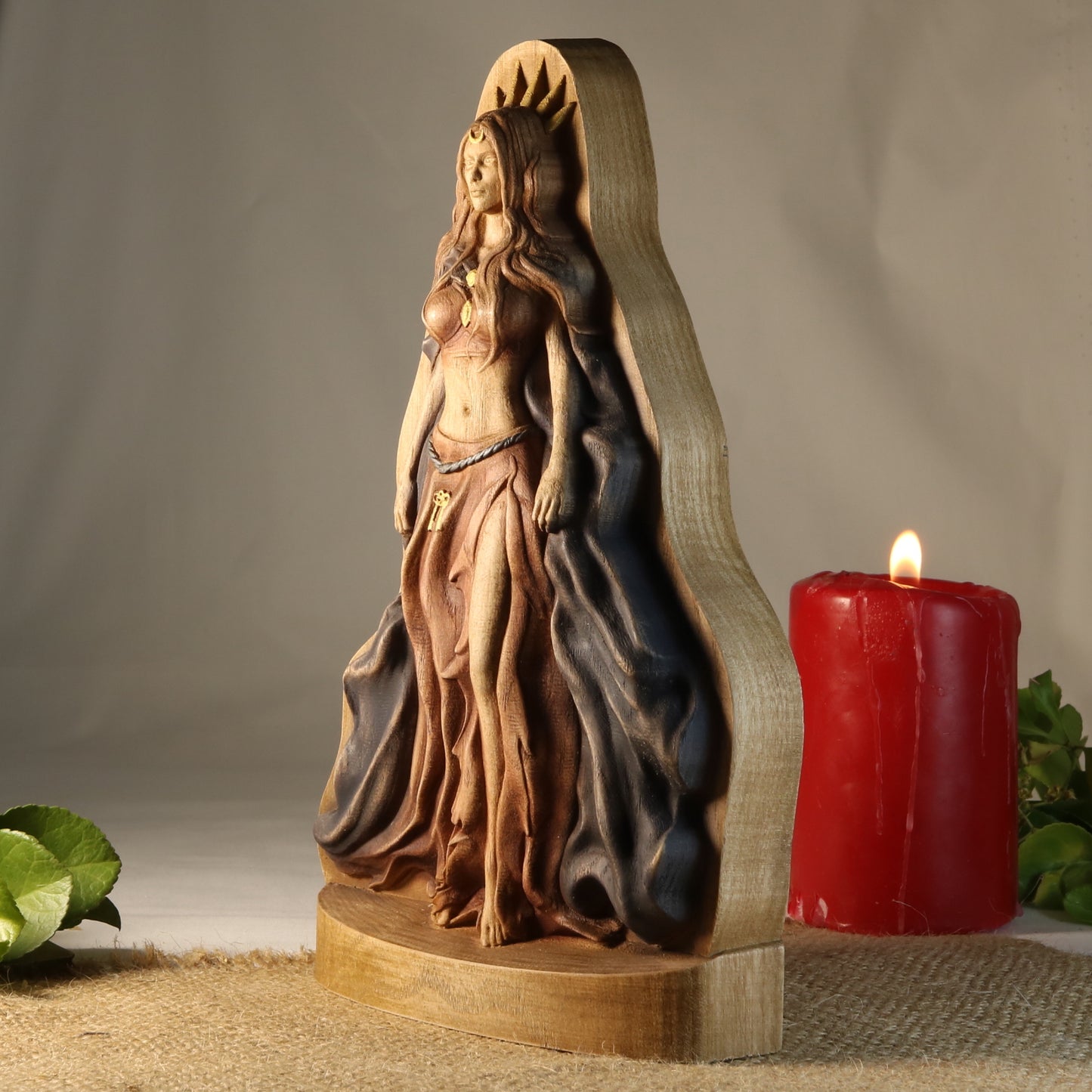 Hecate statue Hecate altar Goddess statue Greek goddess Greek mythology Greek statue Hecate art Hecate figurine Wood carving Witchcraft