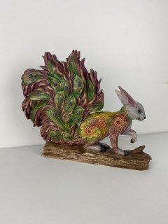 Ratatoskr Squirrel peacock Peacock Squirrel Mystical creature Spirit animal Norse mythology Norse god Morris squirrel Pagan statue
